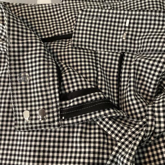Joie Black And White Gingham Trouser Pants Waist Tie Belted 10 - Picture 8 of 10